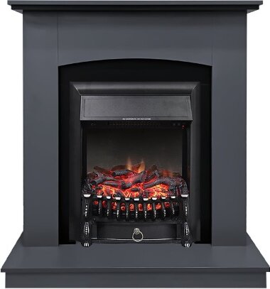 Каминокомплект Royal Flame Barcelona (разборный) - Серый графит с очагом Fobos FX Black &mdash; Умный климат - Красноярск