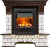 Каминокомплект Dimplex Pierre Luxe угловой - Темный дуб / Белый с очагом Brookline Black фото 1 — Умный климат - Красноярск