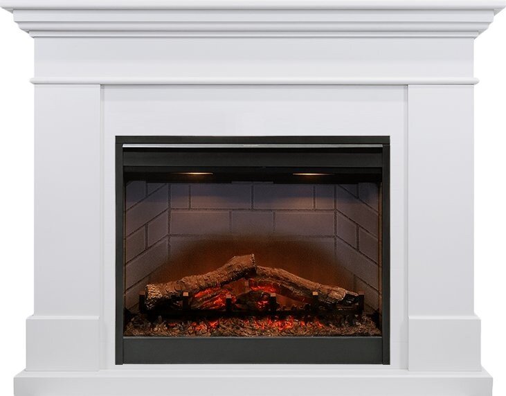 Каминокомплект Dimplex California - Алебастр (Высота 1005мм) с очагом Symphony 26'' DF2608-INT фото 1 — Умный климат - Красноярск