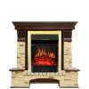 Каминокомплект Royal Flame Pierre Luxe - Темный дуб / Сланец с очагом Majestic FX Brass фото 1 — Умный климат - Красноярск