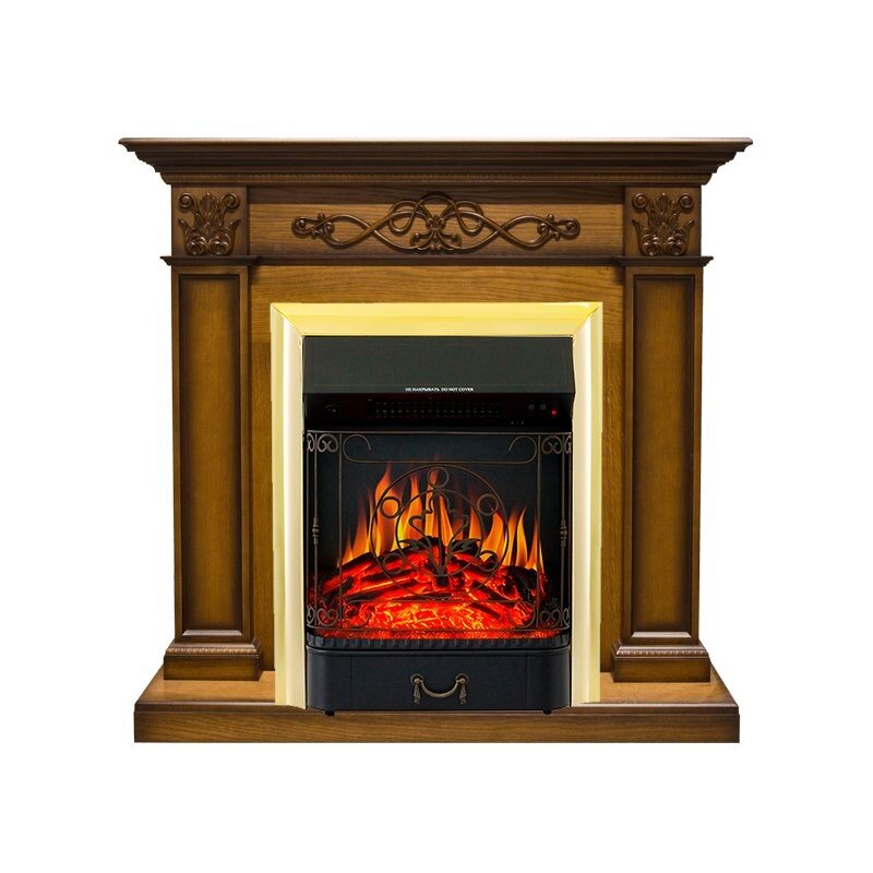 Каминокомплект Royal Flame Verona - Дуб антик с очагом Majestic FX Brass фото 1 — Умный климат - Красноярск