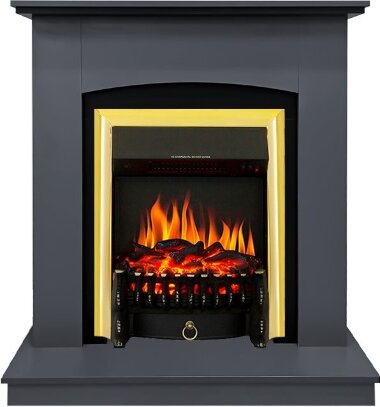Каминокомплект Royal Flame Barcelona (разборный) - Серый графит с очагом Fobos FX Brass &mdash; Умный климат - Красноярск