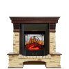 Каминокомплект Royal Flame Pierre Luxe - Темный дуб / Сланец с очагом Majestic FX M Black фото 1 — Умный климат - Красноярск