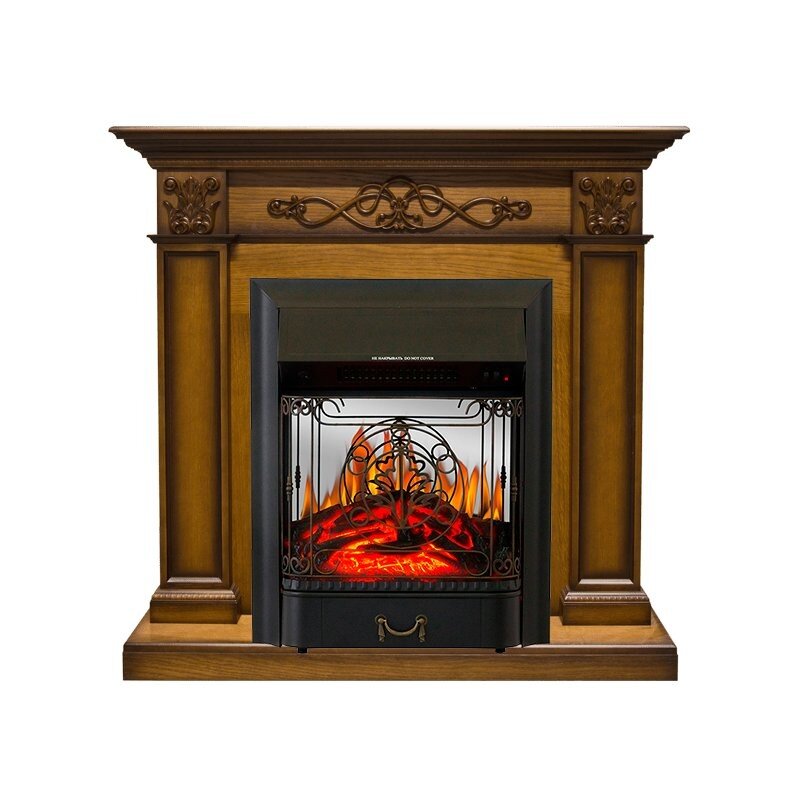 Каминокомплект Royal Flame Verona - Дуб антик с очагом Majestic FX M Black фото 1 — Умный климат - Красноярск