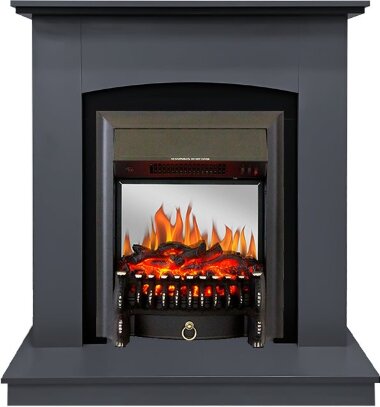 Каминокомплект Royal Flame Barcelona (разборный) - Серый графит с очагом Fobos FX M Black &mdash; Умный климат - Красноярск