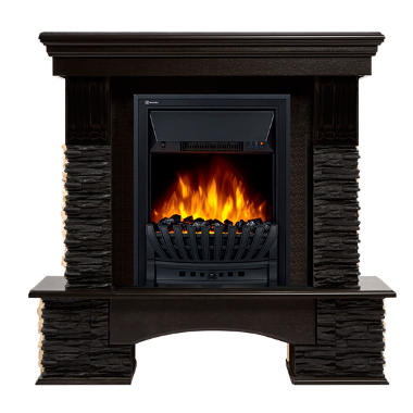 Портал Firelight Pietra Nuovo Classic сланец чёрный, шпон венге — Умный климат - Красноярск