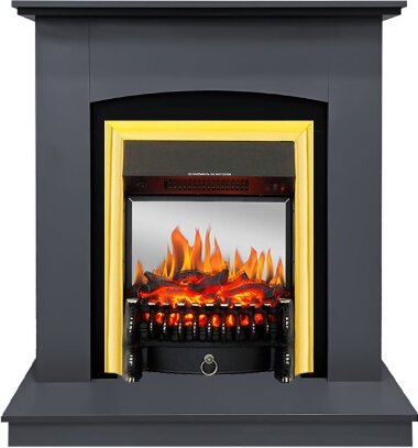 Каминокомплект Royal Flame Barcelona (разборный) - Серый графит с очагом Fobos FX M Brass &mdash; Умный климат - Красноярск