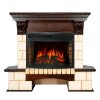 Каминокомплект Royal Flame Pierre Luxe угловой - Шампань / Темный дуб с очагом Dioramic 25 LED FX фото 1 — Умный климат - Красноярск
