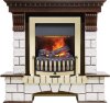 Каминокомплект Dimplex Pierre Luxe угловой - Темный дуб / Белый с очагом Danville Brass FB2 фото 1 — Умный климат - Красноярск