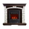 Каминокомплект Royal Flame Glasgow - Темный дуб / Белый с очагом Aspen Black фото 1 — Умный климат - Красноярск