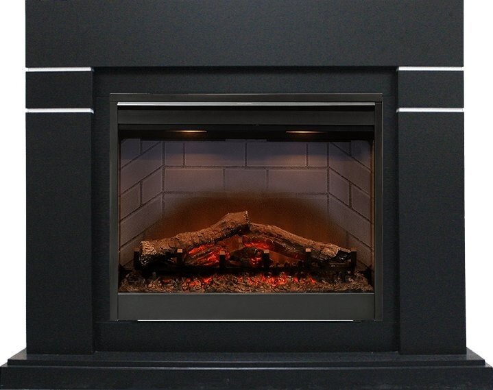 Каминокомплект Dimplex Lindos - Черный (Высота 985мм) с очагом Symphony 26'' DF2608-INT фото 1 — Умный климат - Красноярск