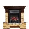 Каминокомплект Royal Flame Pierre Luxe угловой - Темный дуб / Сланец с очагом Fobos FX Black фото 1 — Умный климат - Красноярск