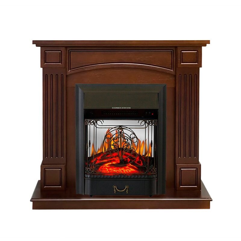 Каминокомплект Royal Flame Boston - Темный дуб (Высота 925см) с очагом Majestic FX M Black фото 1 — Умный климат - Красноярск
