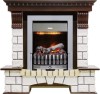 Каминокомплект Dimplex Pierre Luxe угловой - Темный дуб / Белый с очагом Danville Chrome FB2 фото 1 — Умный климат - Красноярск