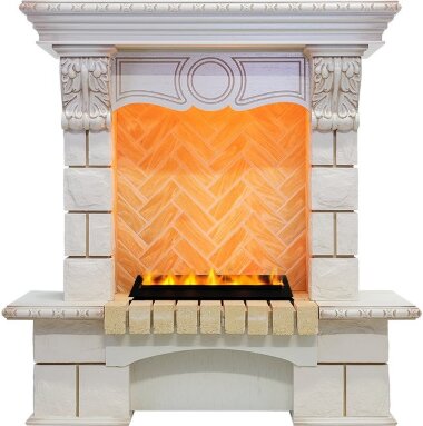 Каминокомплект Dimplex Pierre Luxe угловой - Слоновая кость / Шампань 975 Cassette 400 LNH-INT PS — Умный климат - Красноярск