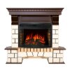 Каминокомплект Royal Flame Pierre Luxe угловой - Белый / Темный дуб с очагом Dioramic 25 LED FX фото 1 — Умный климат - Красноярск