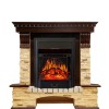 Каминокомплект Royal Flame Pierre Luxe угловой - Темный дуб / Сланец с очагом Majestic FX Black фото 1 — Умный климат - Красноярск