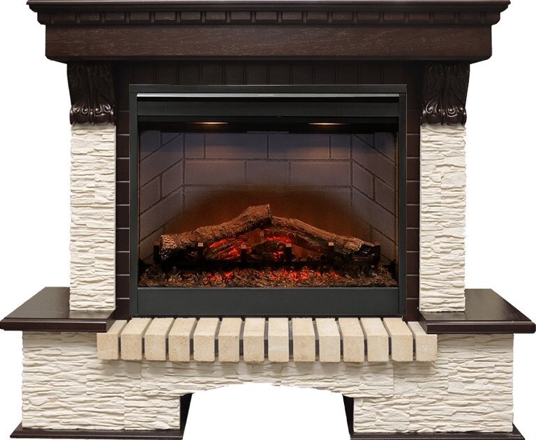 Каминокомплект Dimplex Pierre Luxe - Темный дуб / Сланец мелкий с очагом Symphony 26'' DF2608-INT фото 1 — Умный климат - Красноярск