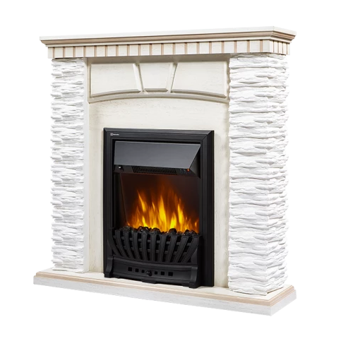 Портал Firelight Porto Classic сланец белый / белёный дуб фото 1 — Умный климат - Красноярск