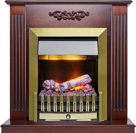 Каминокомплект Dimplex Lumsden - Махагон коричневый антик с очагом Danville Antique Brass FB2 фото 1 — Умный климат - Красноярск