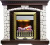Каминокомплект Dimplex Glasgow - Темный дуб / Белый с очагом Danville Antique Brass FB2 фото 1 — Умный климат - Красноярск