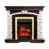 Каминокомплект Royal Flame Glasgow - Темный дуб / Белый с очагом Majestic FX Brass фото 1 — Умный климат - Красноярск