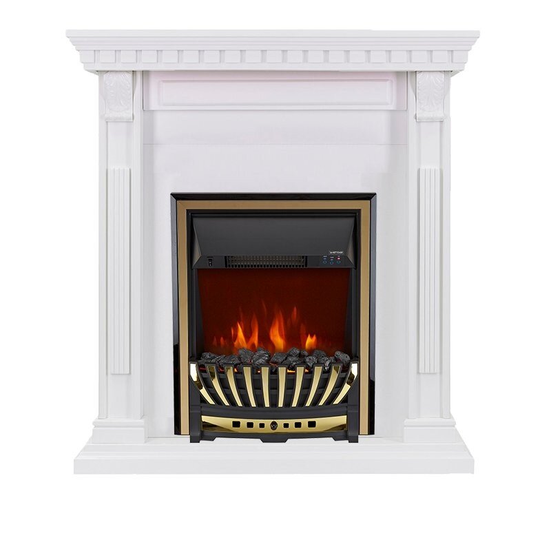 Каминокомплект Royal Flame Orlean - Белый с очагом Aspen Gold фото 1 — Умный климат - Красноярск