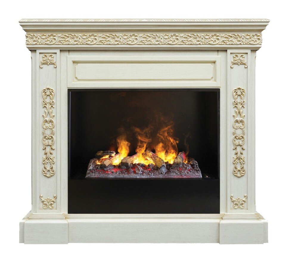 Камин электрический RealFlame Ekaterina WT 3D Cassette 630 + Black вставка фото 1 — Умный климат - Красноярск