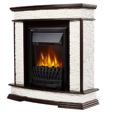 Портал Firelight Scala Classic сланец скалистый белый, темный дуб — Умный климат - Красноярск