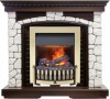 Каминокомплект Dimplex Glasgow - Темный дуб / Белый с очагом Danville Brass FB2 фото 1 — Умный климат - Красноярск