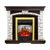 Каминокомплект Royal Flame Glasgow - Темный дуб / Белый с очагом Majestic FX M Brass фото 1 — Умный климат - Красноярск
