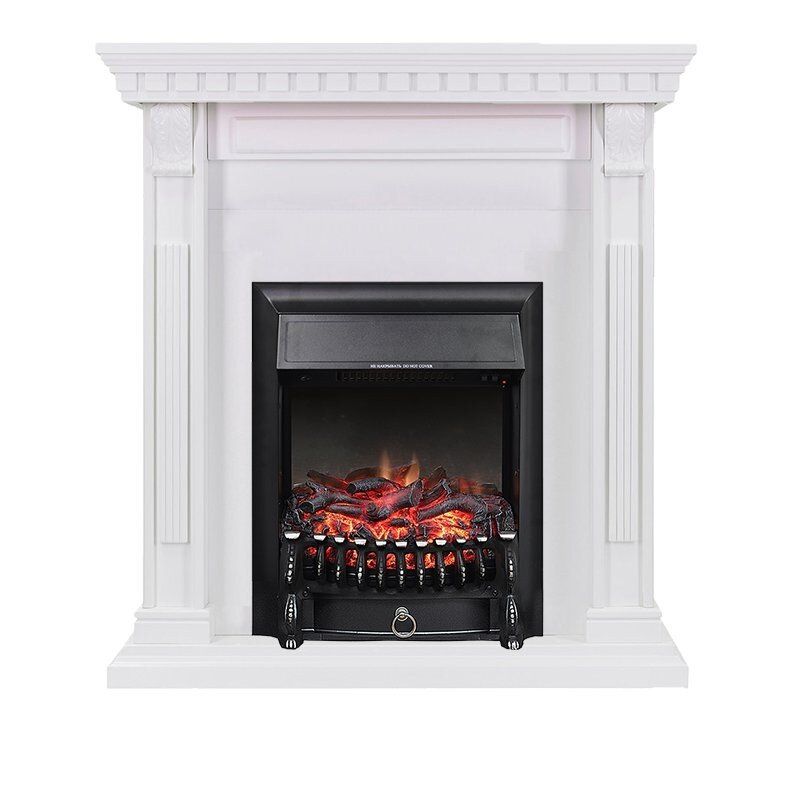 Каминокомплект Royal Flame Orlean - Белый с очагом Fobos FX Black фото 1 — Умный климат - Красноярск