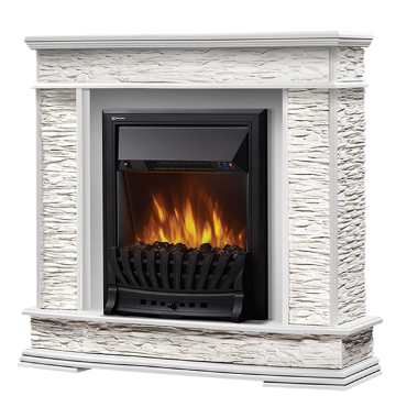 Портал Firelight Scala Classic сланец скалистый белый, шпон белый дуб — Умный климат - Красноярск