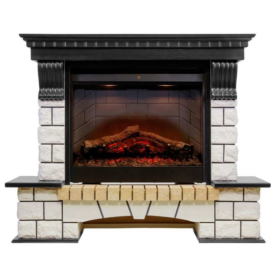 Портал универсальный Dimplex Pierre Luxe Symphony 2608/Symphony 2624L камень белый/венге фото 1 — Умный климат - Красноярск