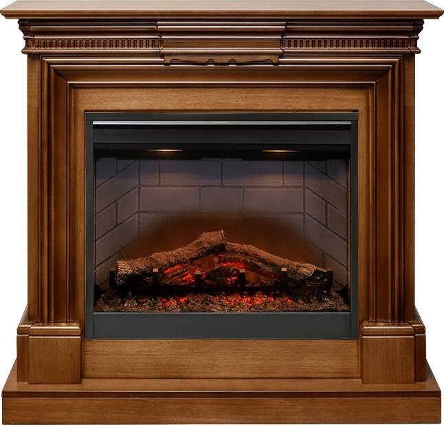 Каминокомплект Dimplex Chelsea - Орех (Ширина 1150 см) с очагом Symphony 26'' DF2608-INT фото 1 — Умный климат - Красноярск