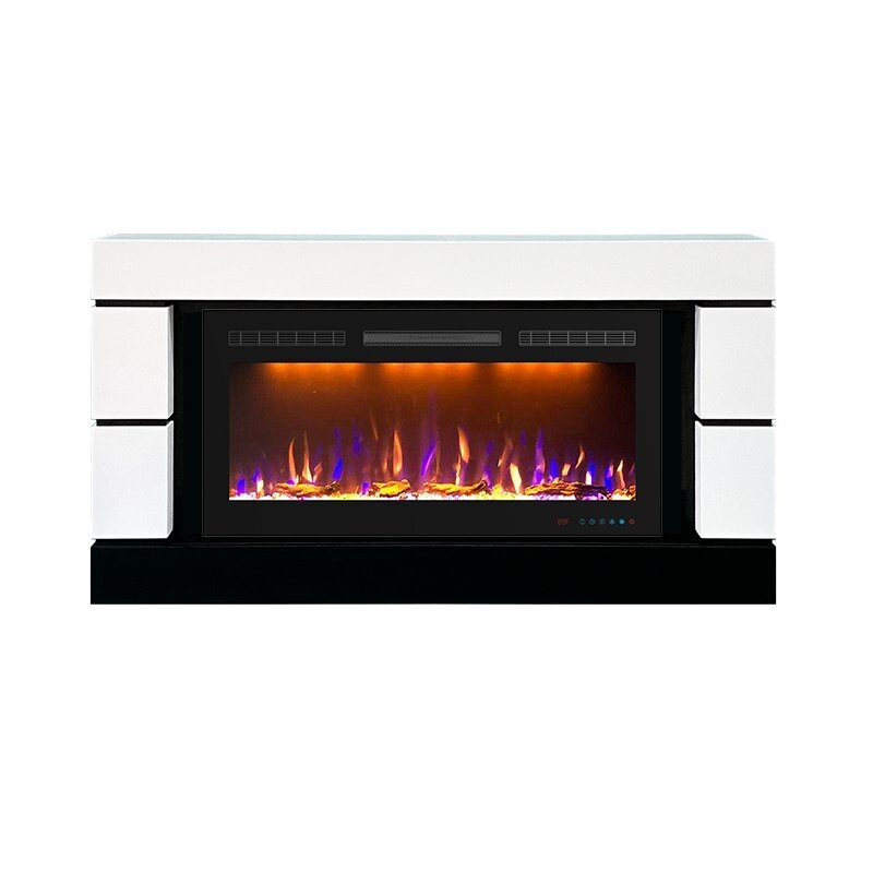 Каминокомплект Royal Flame Modern - Белый с черным (Высота 710 см) с очагом Crystal 36 RF фото 1 — Умный климат - Красноярск