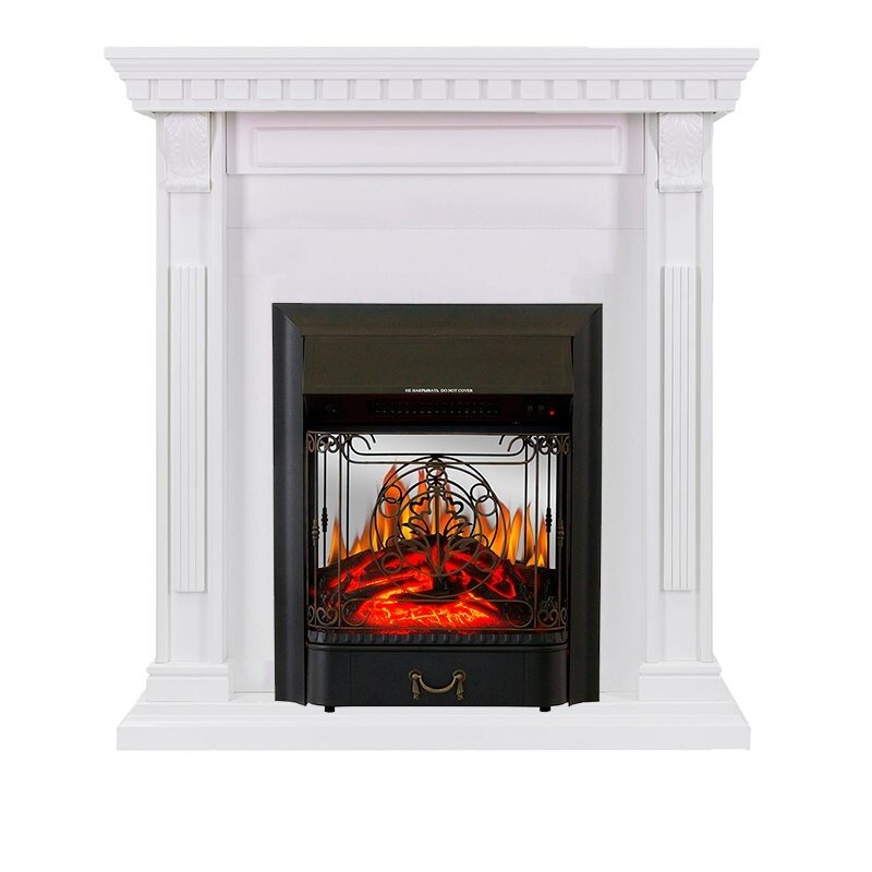 Каминокомплект Royal Flame Orlean - Белый с очагом Majestic FX M Black фото 1 — Умный климат - Красноярск