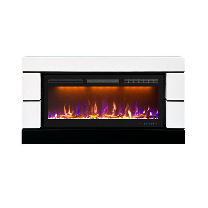 Каминокомплект Royal Flame Modern - Белый с черным (Высота 710 см) с очагом Crystal 40 RF фото 1 — Умный климат - Красноярск
